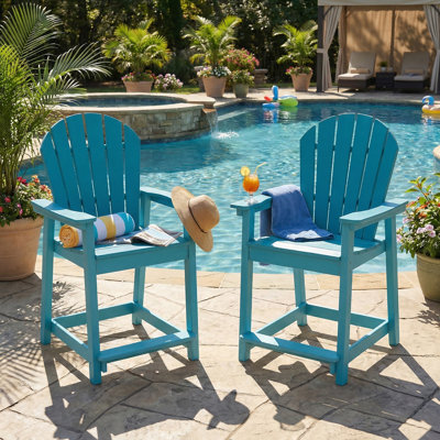 Ensemble de chaises haute en PEHD Adirondack (ensemble de 2)