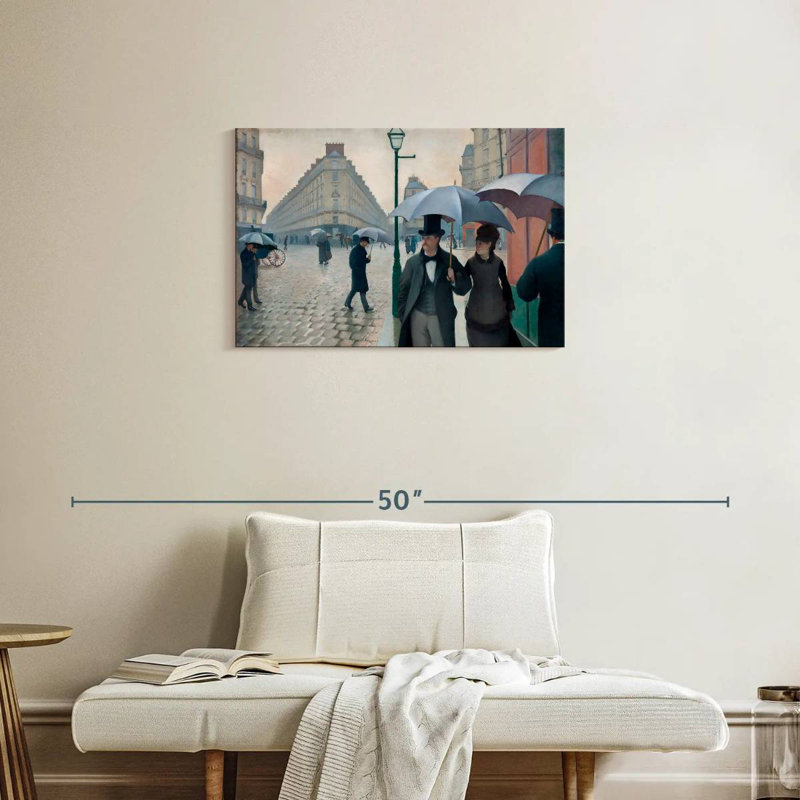 Harpa Paris Street Rainy Day 1877, H 20 po x l 30 po