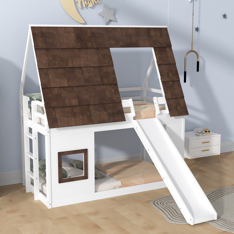 Nele Kids Twin Over Twin Bunk Bed