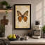 Painted Lady Study Botanical - Wrapped Canvas-84781321-84781327