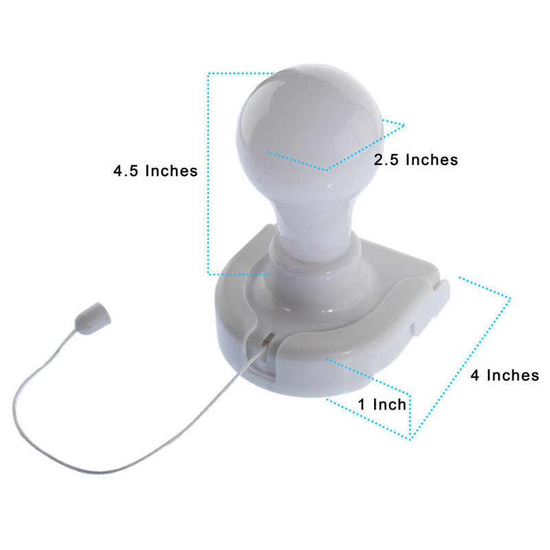 Ampoules à DEL sans fil à pile avec pile - 4 pièces - Peel & Stick instantané portatif sans fil pour garde-robes, remises et plein air - Portable, sans fil, montable et ultra-lumineux pour les coupures de courant. 