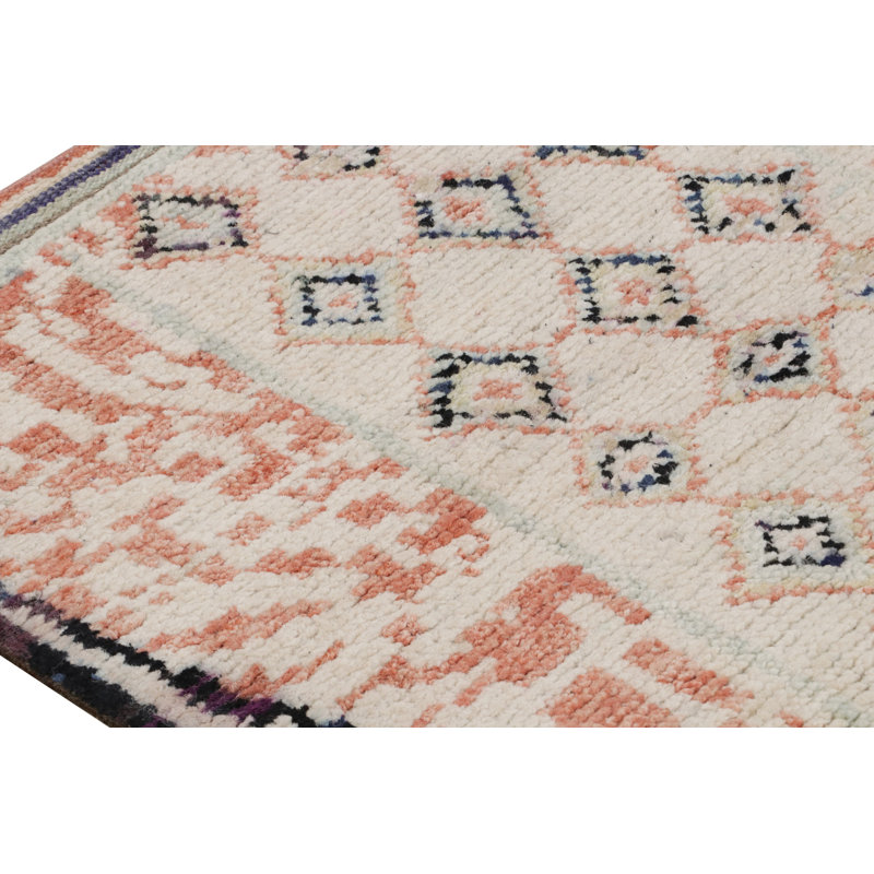 Moroccan Hand Knotted Area Rug, Runner 3' x 12'