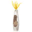 Vase à fleurs moderne au design unique et blanc avec intérieur doré, pour le salon, l'entrée ou la salle à manger, 43 pouces