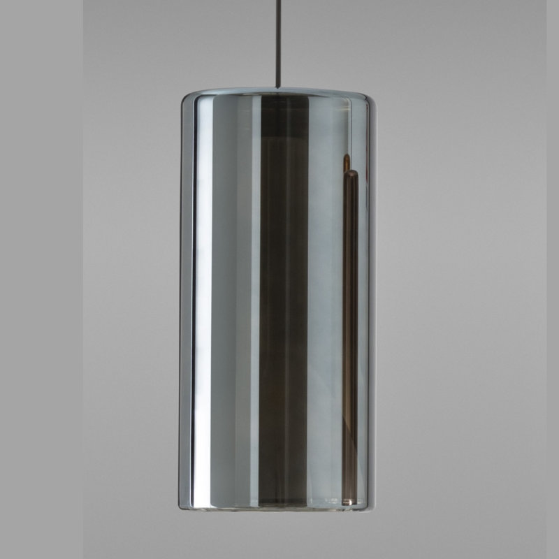 LIT 1 - Light Pendant, 13.4" H x 6.3" W x 6.3" D, Black/Blue