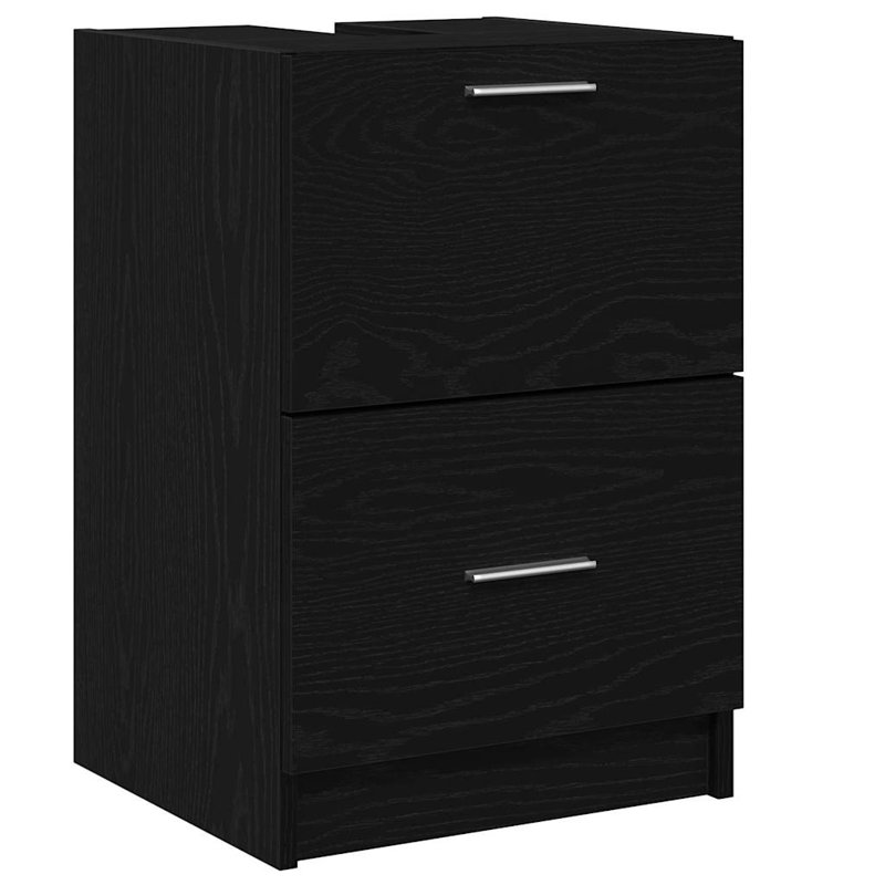 40Cm Single Bathroom Vanity Base Only, Black Oak