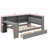 Streamlined Bed With Storage Racks, Drawers, Power Charging Outlet, LED Illumination, And Workstation-222025801-222025799