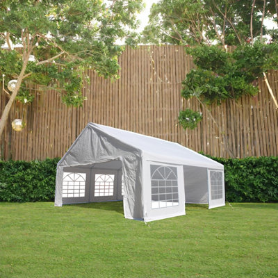 Tente pour événements résistants 20 x 20 pieds - Auvent imperméable et protégé avec cadre renforcé pour l'extérieur