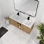 Meuble-lavabo autoportant élégant et sophistiqué de 48 po avec lavabos doubles en résine