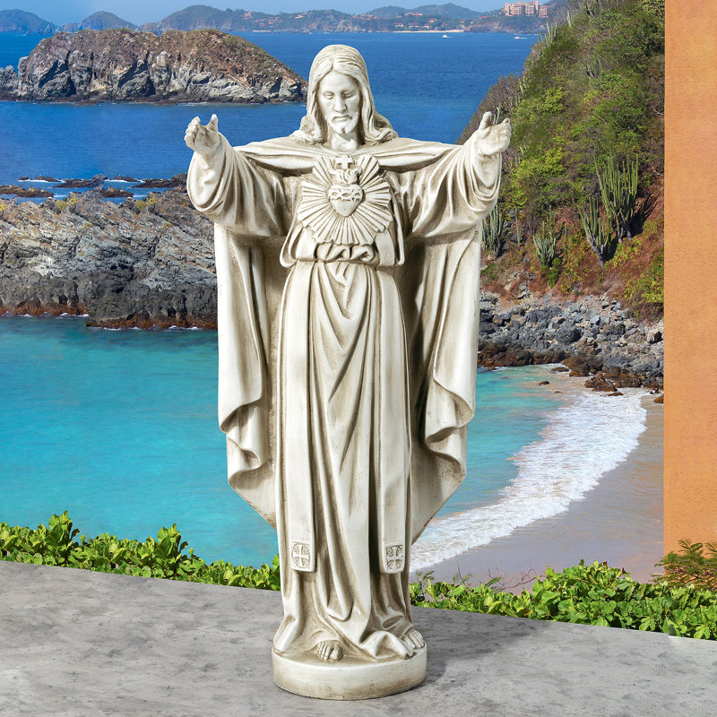 Statue de jardin spirituel Le Sacré-Cœur de Jésus