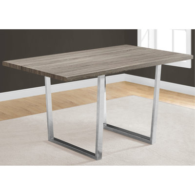 Table contemporaine de 60 po taupe: pour divers espaces de salle à manger au design moderne et polyvalent