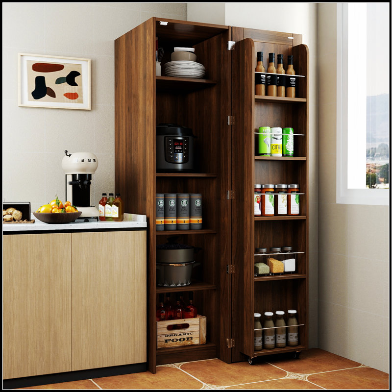Armoire de cuisine autoportante avec beaucoup de rangement, parfaite pour organiser et maximiser l'espace dans n'importe quelle pièce