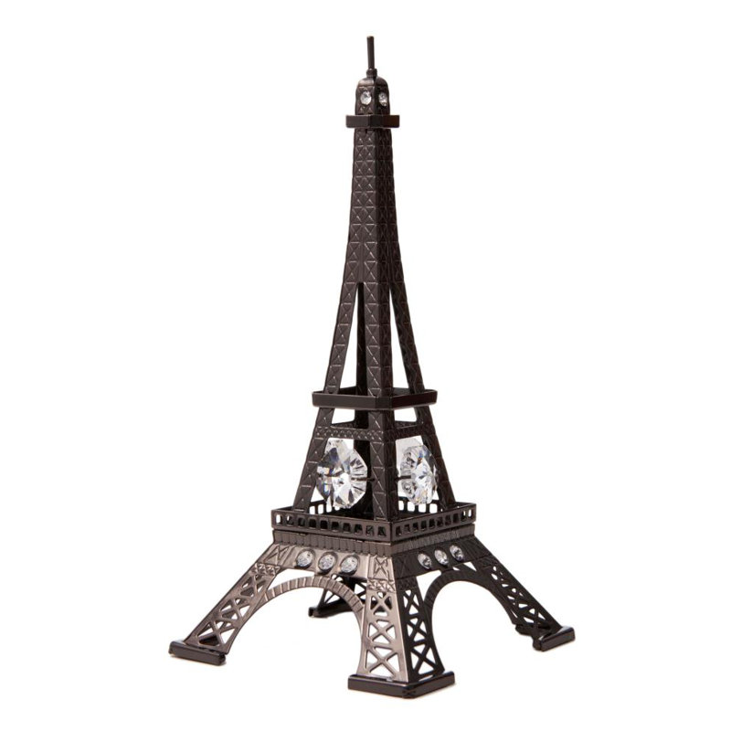 Sculpture tour eiffel en métal charbon