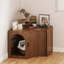 Enceinte de litière pour chat 31,38 ", armoire à litière cachée avec porte coulissante, mobilier pour chat moderne