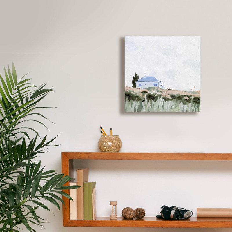 «House On A Hill 2» par Emma Scarvey, art mural sur toile, 12 po x 12 po, H 12 po x l 12 po