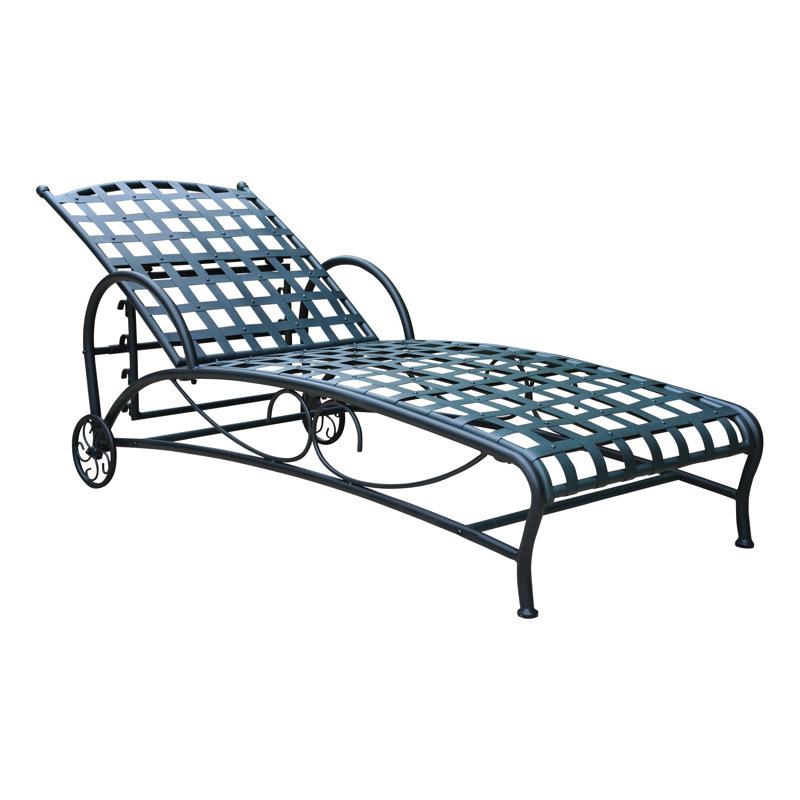 Arifa Outdoor Chaise Lounge, Verti Gris