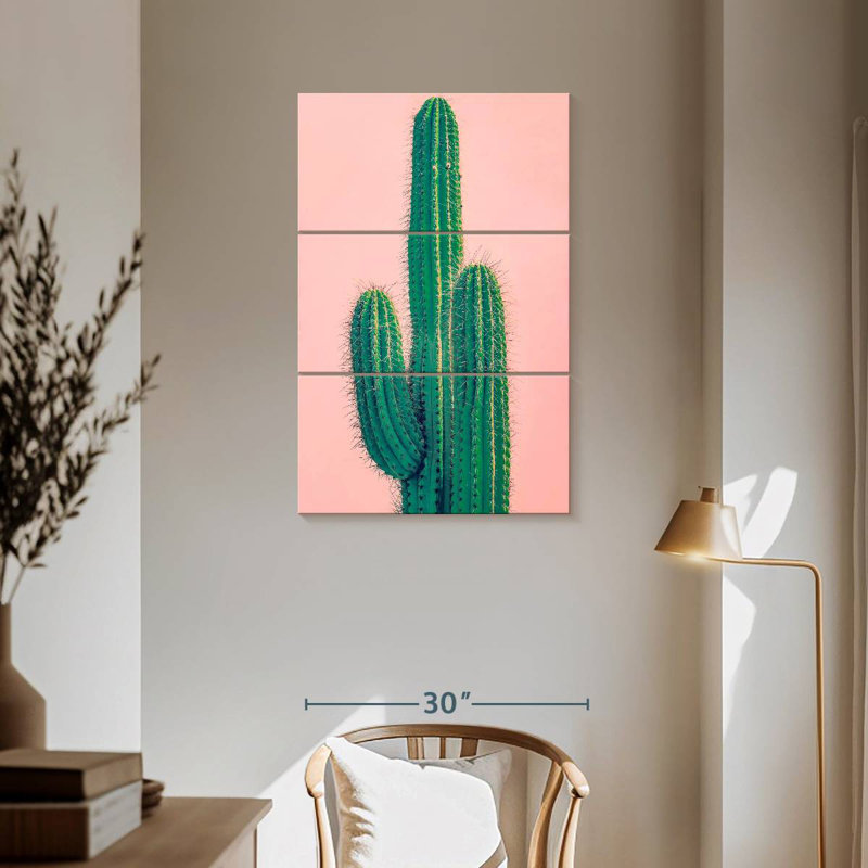 Tall Green Cactus, 57" H x 36" W