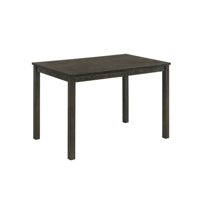 Contemporary Rectangular Dining Table, Dark Brown Wood Finish, Seats 4