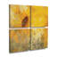 Ensemble de 4 panneaux muraux - Nel Talen «Sunflower», art mural sur toile pour le salon, la chambre à coucher ou le bureau 
