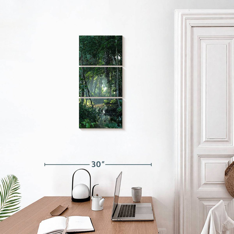 Forêt tropicale, H 27 po x l 12 po