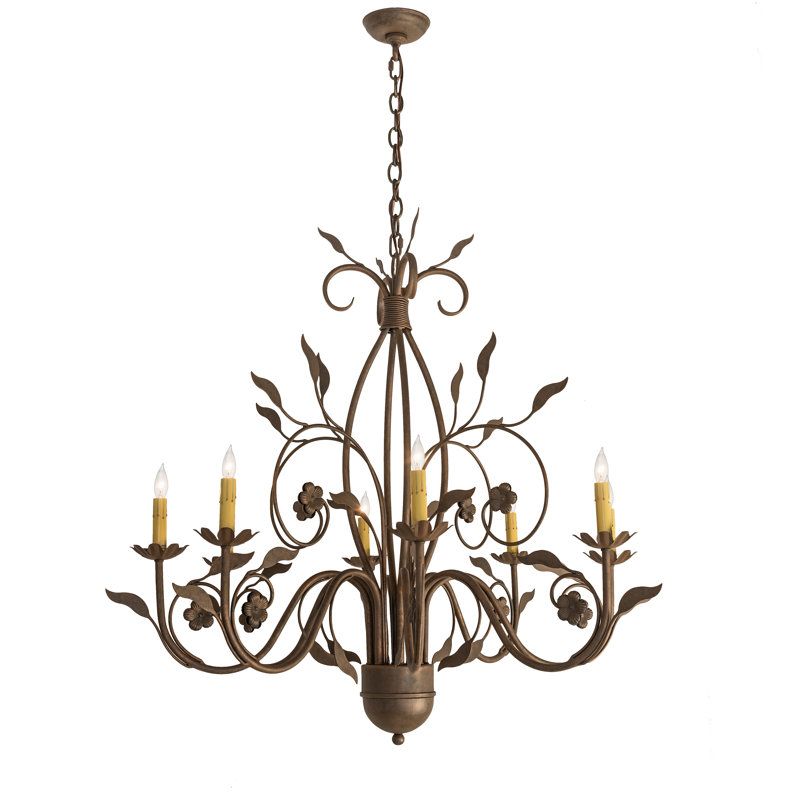Lustre empire à 8 lumières de style bougie Wardner