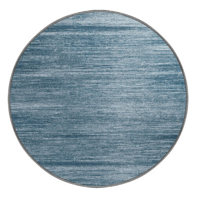 Machine Washable Solid Gray Area Rug