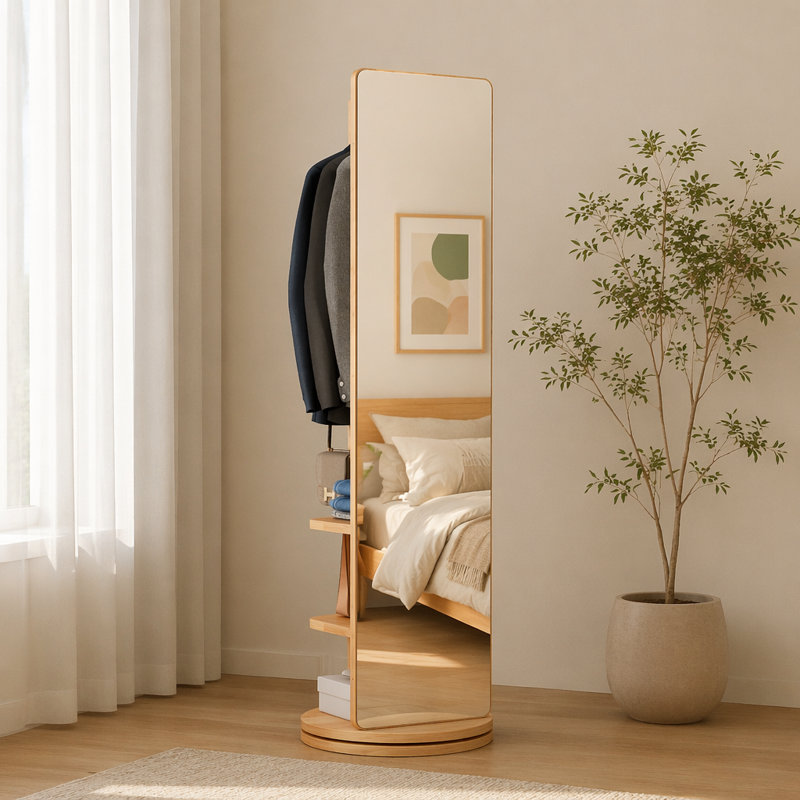 Miroir pleine grandeur, 69 po x 20 po, Naturel