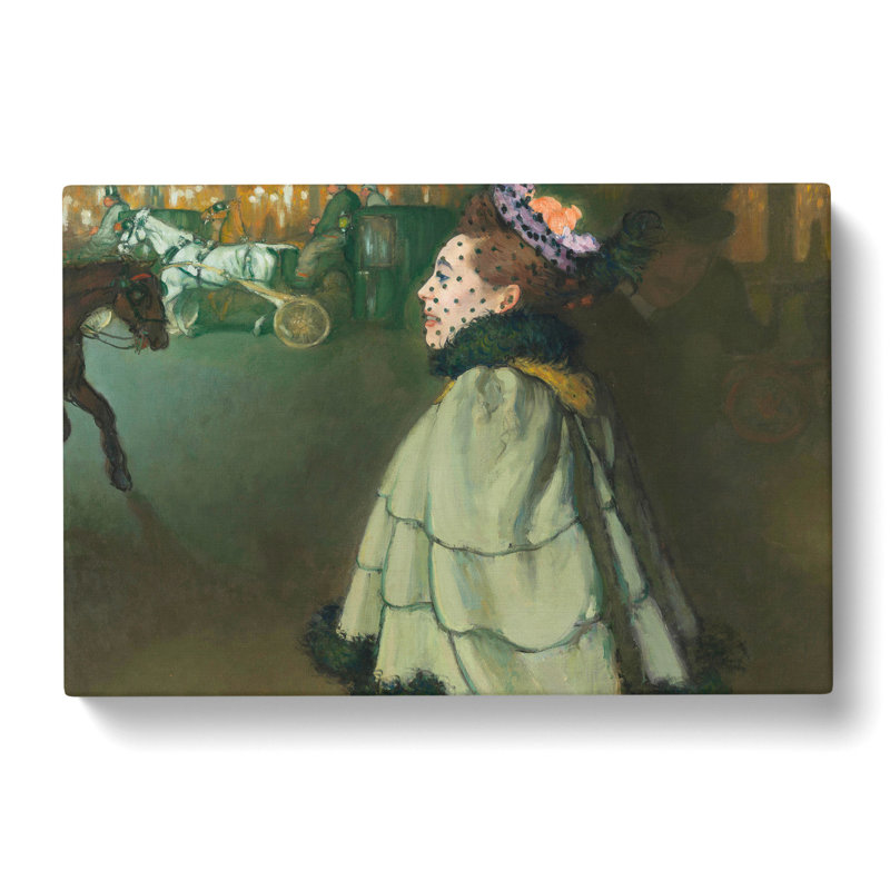 Woman At The Champs-Elysees by Louis Anquetin - Wrapped Canvas Painting, 35cm H x 50cm W x 3cm D