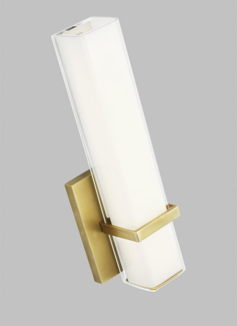 Milan 1 - Light LED Bath Bar, Natural Brass