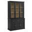 Grande vitrine de rangement Amara de 79 po en chêne noir