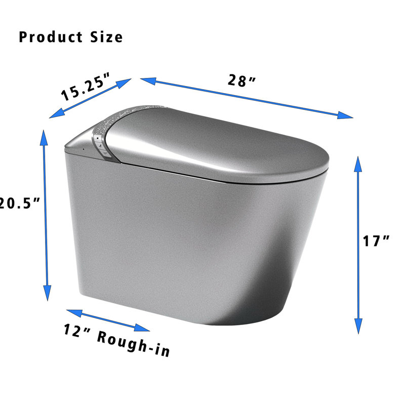 Toilette intelligente avec bidet Starry Night, Gris