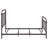 Dark Bronze Metal Spindle Twin Panel Bed