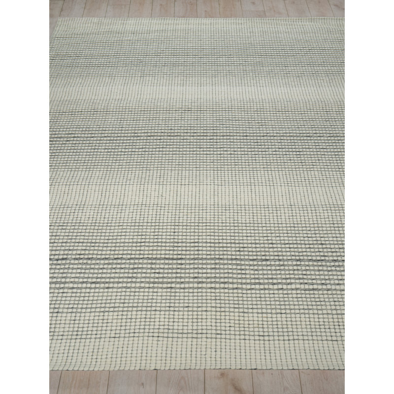 Metrix Hand Tufted New Zealand Wool Black/Ivory Area Rug, 12'X15'