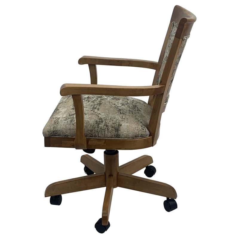 Chaise rembourrée avec accoudoirs gris Lapradd
