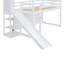 Lit mezzanine en bois avec glissade, tablettes de rangement et lumière