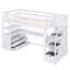 Lit mezzanine avec bureau et tablettes-964261542