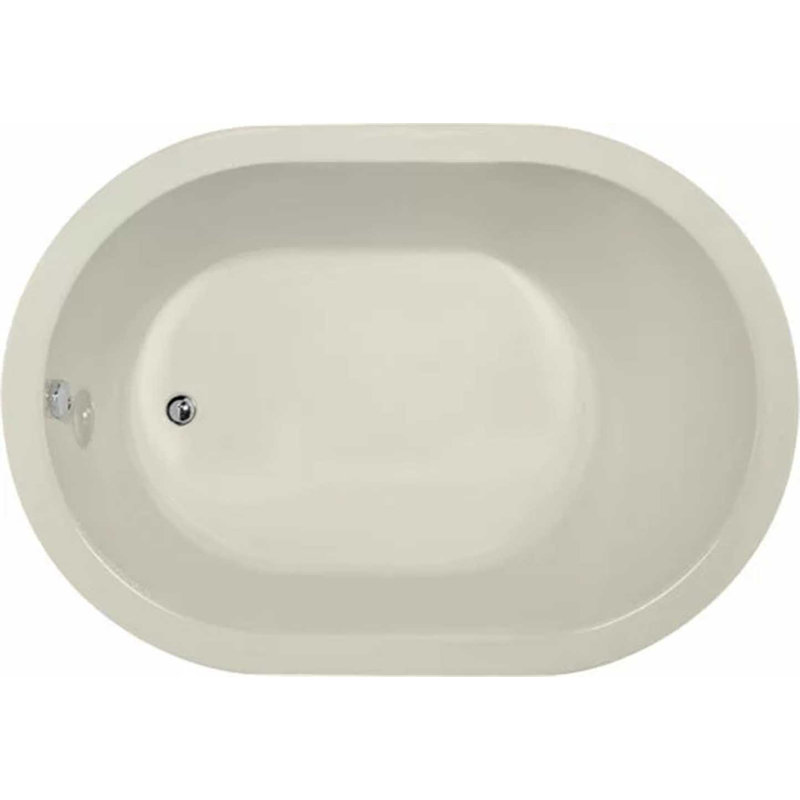 Malia 60'' L Soaking Bathtub, Satin Nickel, Biscuit