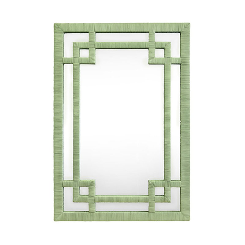 Rotin à motif de clé grecque, Vert
