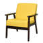 Fauteuil en lin l 23 po Janyce-795444101