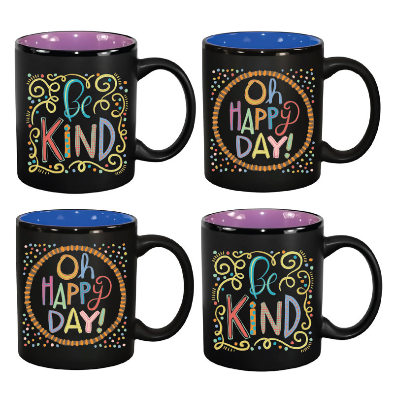 Be Kind 11 oz Tuxedo Mug 4 Piece Set