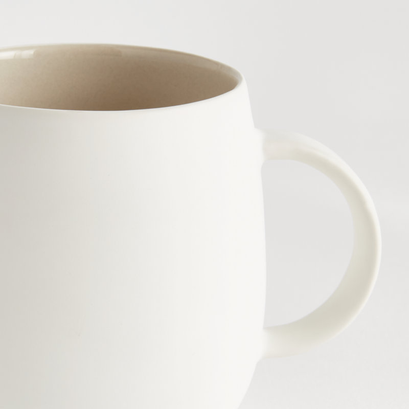 Ensemble de tasses à café Boese en céramique par Barclay Butera, Blanc/Brun clair