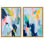 Art mural bleu sur toile Blush Boho