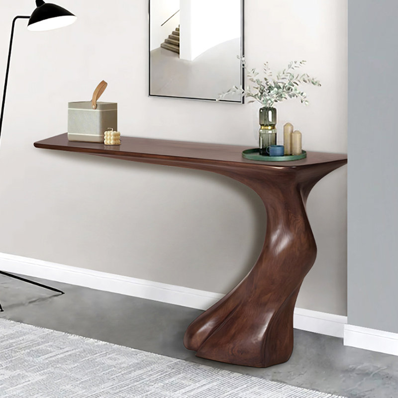 Italian style minimalist console table, Brown