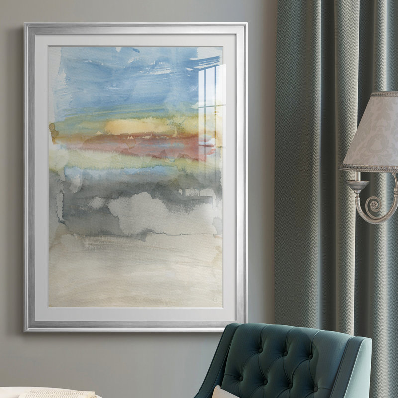 High Desert Sunset I - peinture encadrée, Argent, H 26,5 po x l 36,5 po x P 1,5 po