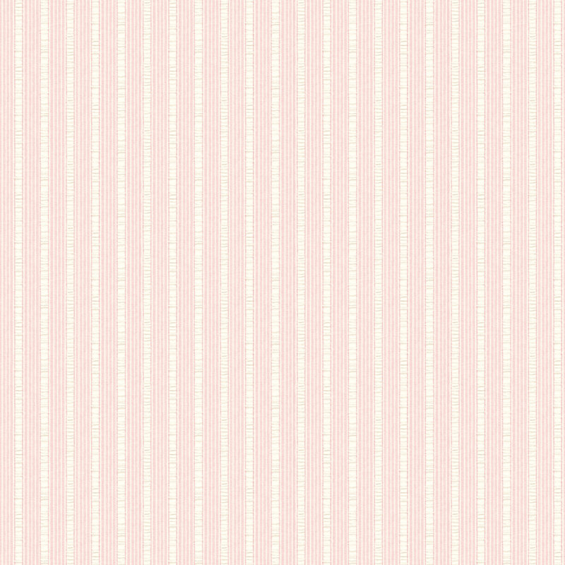 Papier peint embossé à rayures 3D 33 'x 20,5 "Springtime Cottage, Rose