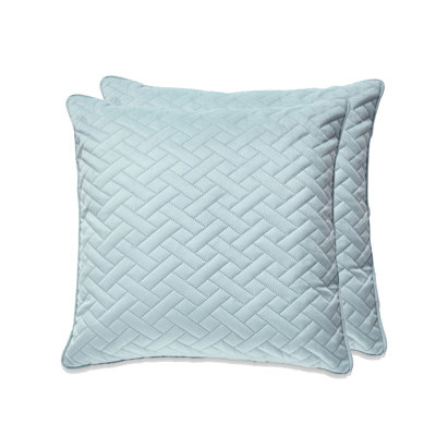 LOS AGENLES Chevron Microsuede Reversible Throw Pillow