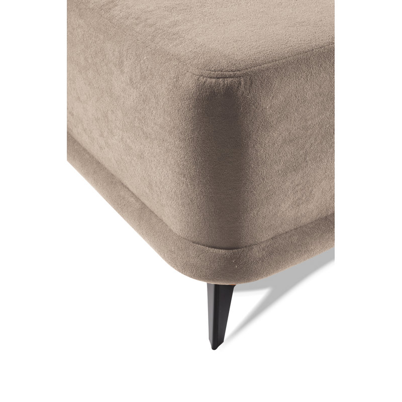 3 Seater Velvet Sofa Bed, Beige