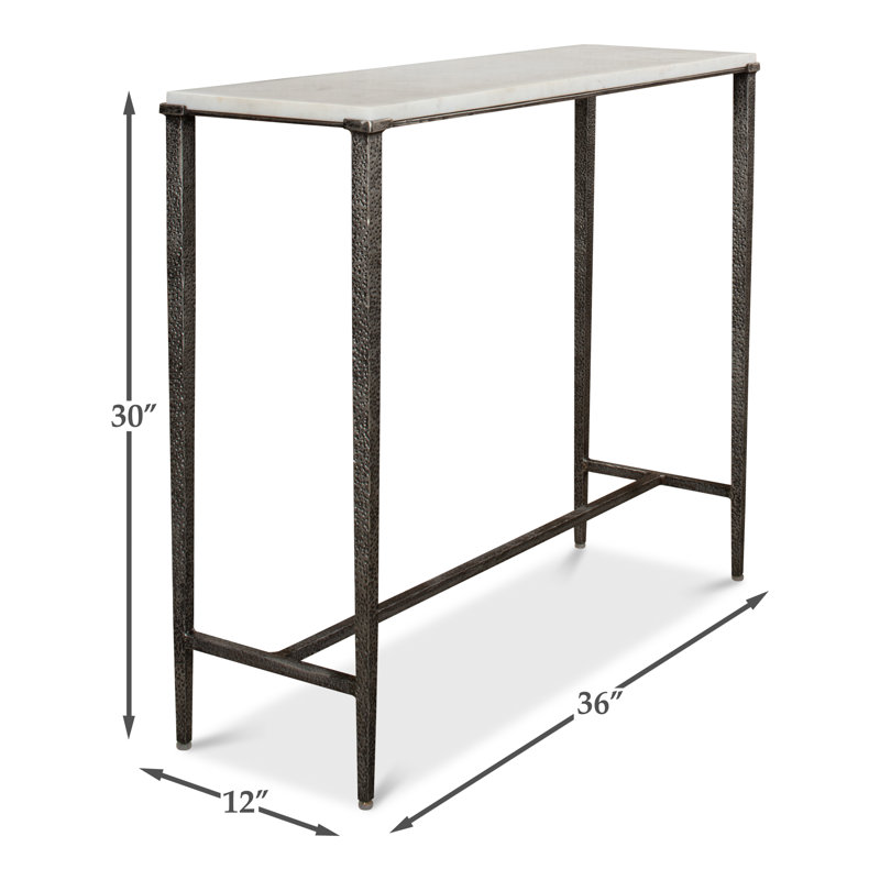 Banswara 36'' W Marble Console Table