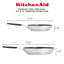 Ensemble de poêles à frire / poêles à induction en acier inoxydable KitchenAid, 9,5 po et 12 po