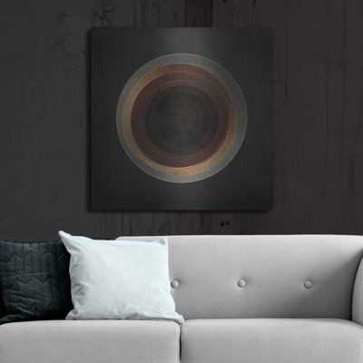 «Minimal Abstract Black 3» par Petals Prints Design, art mural en métal