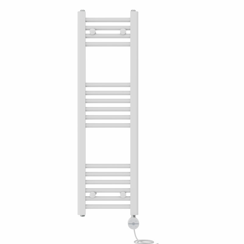 Devonshire Straight Towel Rail Heated Towel Rails, White, 100cm H x 30cm W x 3cm D